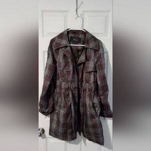 Plaid Button-Up Jacket